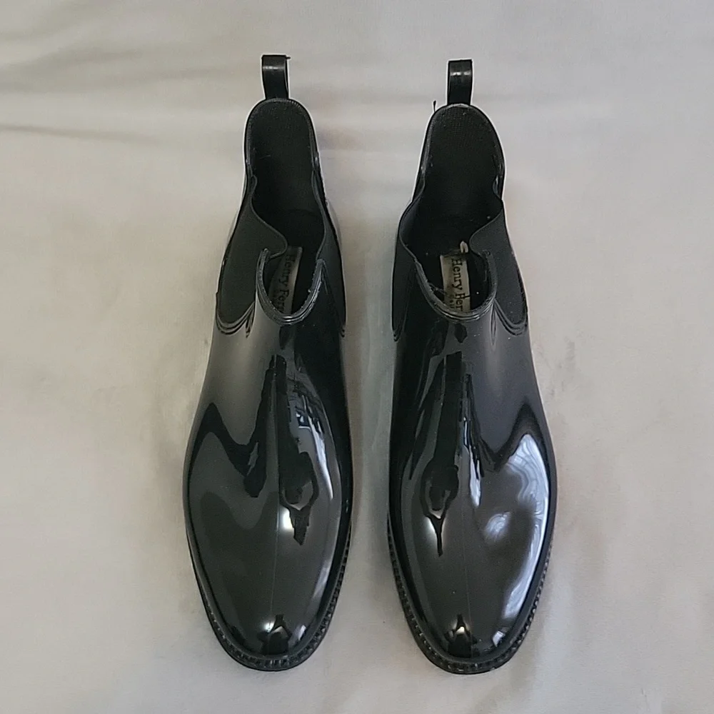Rain Ankle Boots, Color Black, Size 10, Raining Shoes